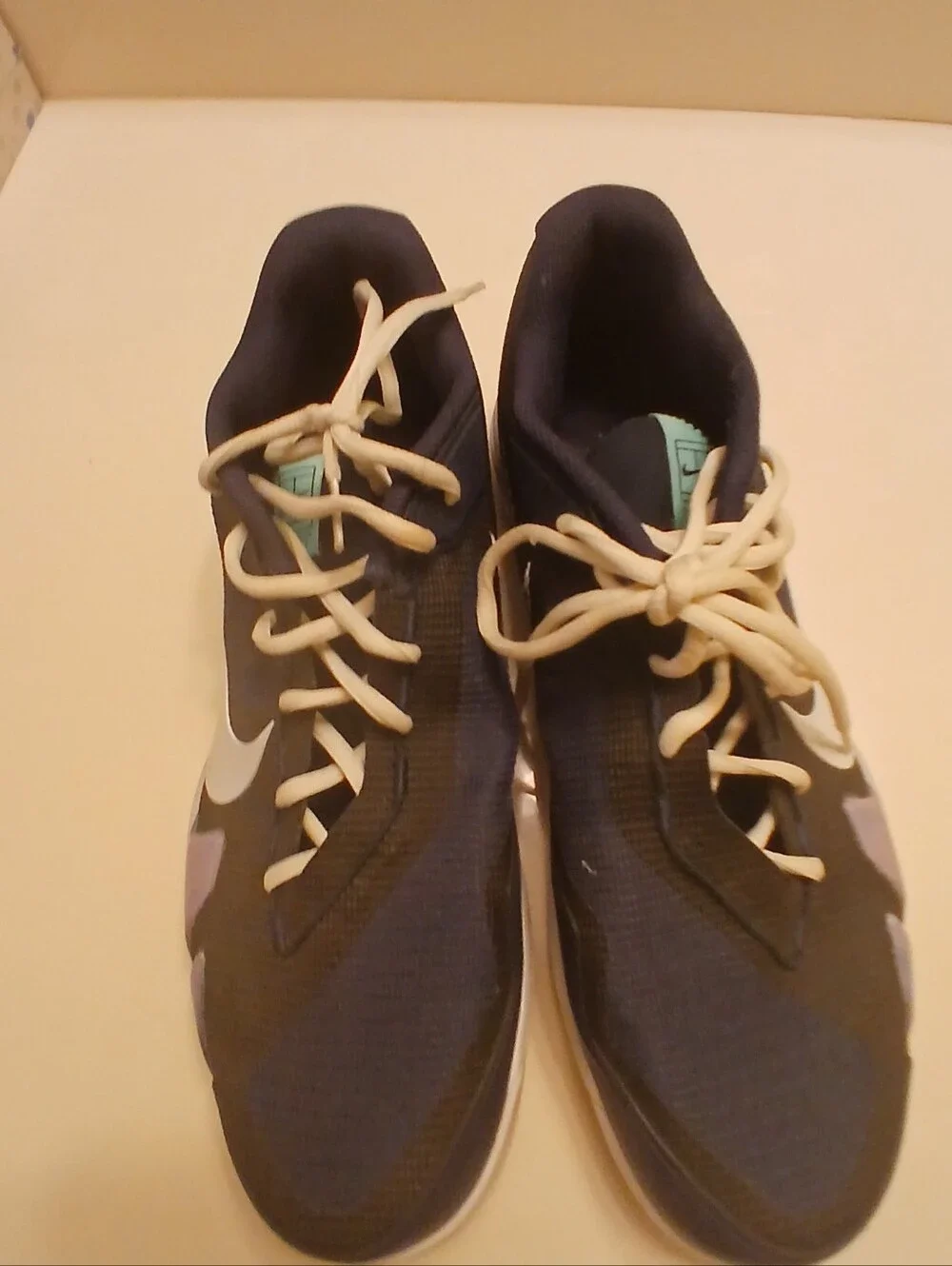 Nike Men’s Navy and White Vapor Court Athletic Shoes